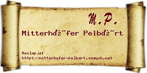 Mitterhöfer Pelbárt névjegykártya